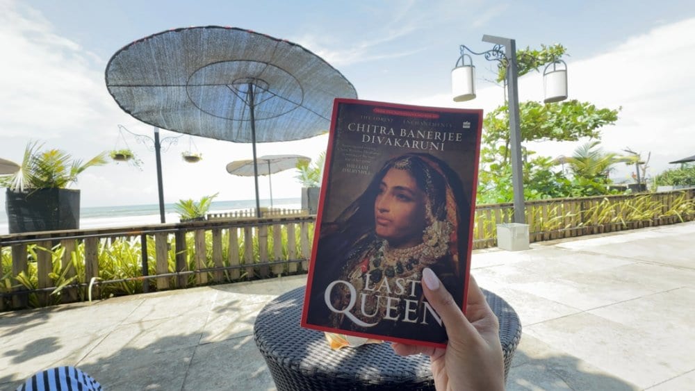 Reading The Last Queen by the sea