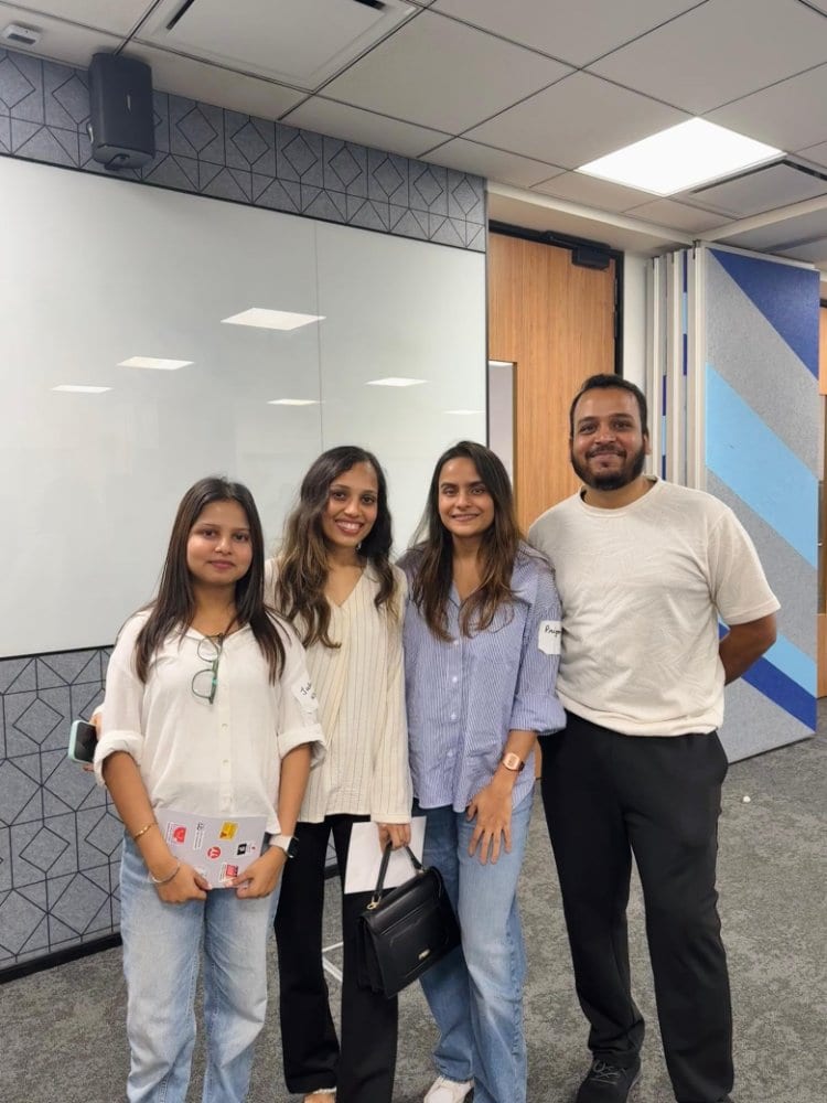 With colleagues at an event